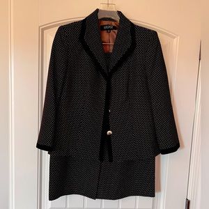 Kasper polka dot skirt suit